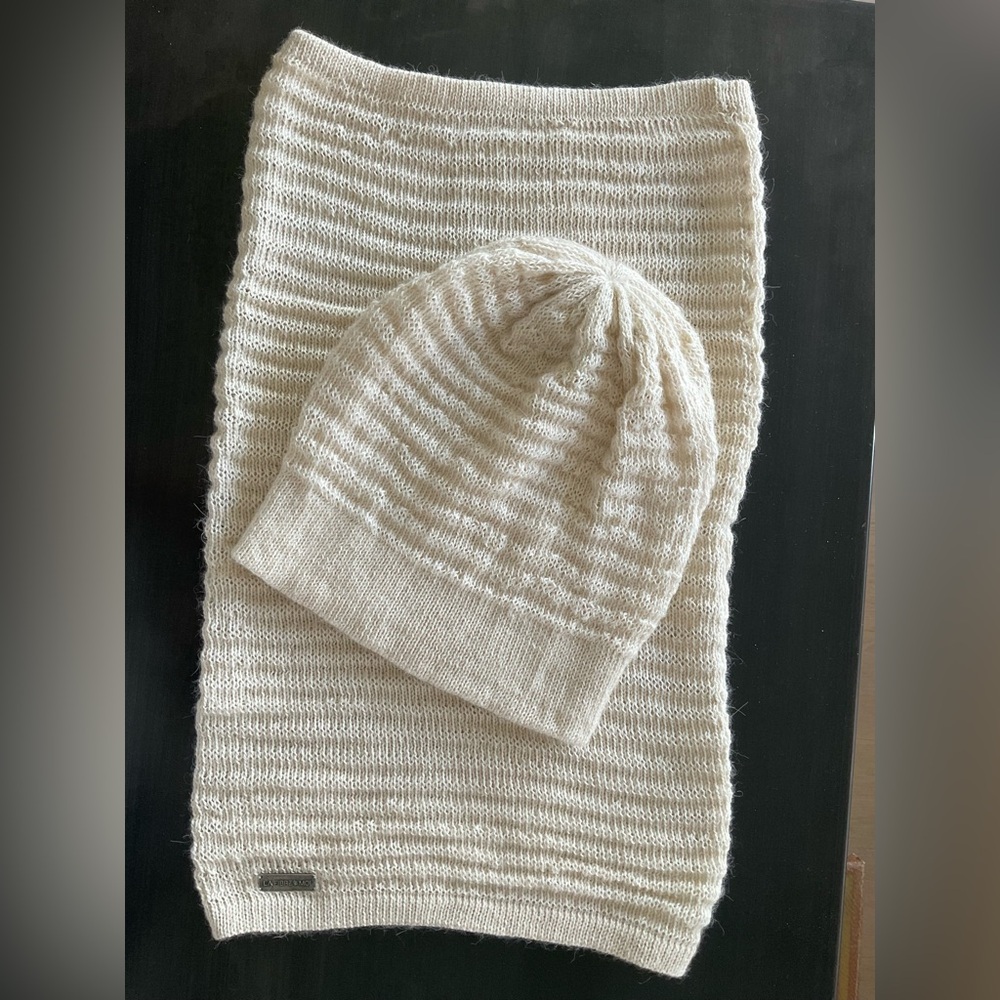 Lightweight Baby Alpaca Beanie and Neck Warmer